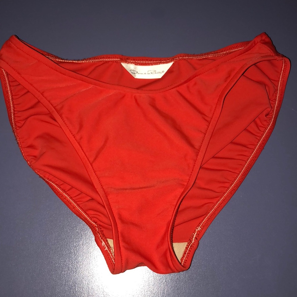 Oscar De La Renta red bikini bottoms